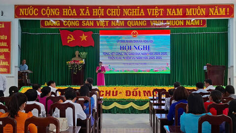 Xã hòa hội tổ chức Hội nghị tổng kết năm học 2024-2025 và triển khai nhiệm vụ năm học 2025-2026