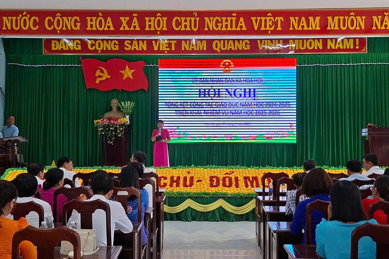 Xã hòa hội tổ chức Hội nghị tổng kết năm học 2024-2025 và triển khai nhiệm vụ năm học 2025-2026