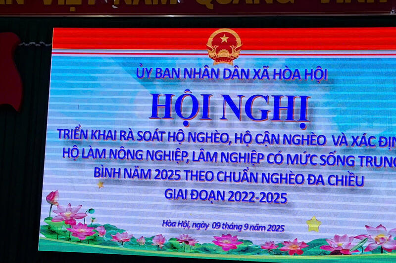 UBND xã Hòa Hội triển khai rà soát hộ nghèo, hộ cận nghèo, hộ có mức sống trung bình năm 2025